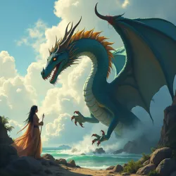 Aeravani creation myth featuring the Skymother and Great Dragon, whose union gave birth to the world and Aeravani people.