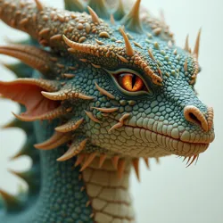 Examples of enhanced strength subtle scales and draconic eyes.