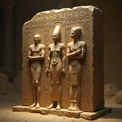 The Nagada Stele, an archaeological finding that partially reconstructed the story of Princess Ahmanet and her pact with Set.