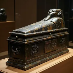 The Dirge Coffer, Ahmanet's obsidian sarcophagus, serving as both a physical prison and energetic conduit.