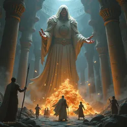 Primordial Casters use colossal dice to establish the laws of reality, shaping Alea Mundus from chaos.