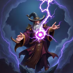 The distinctive purple lightning associated with Karthus's legendary [Storm Ascension Ritual](#)