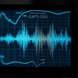 Spectrogram or visual representation of complex, non-repeating signal patterns that cannot be explained by known sources, displayed on a screen.