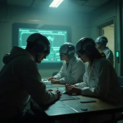 M.E.G. researchers conducting controlled experiments on Duller behavioral patterns using specialized monitoring equipment