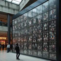 The memorial wall at Waverley Mall
