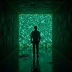 Bioluminescent patterns observed in The Hive's walls match human neural activity at a macro scale