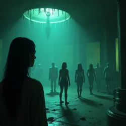 Dr. Malkinson monitoring entities in Level 0, from a scene in NoCliped (2022)