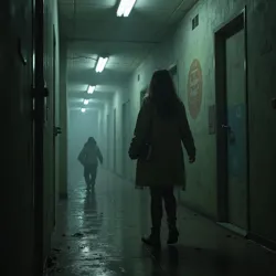 Maria's first encounter with Level 0, captured in the opening sequence of NoCliped (2022)