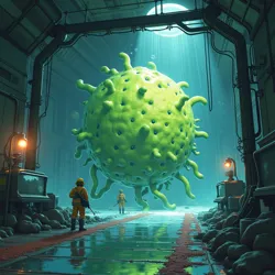 Failed biological experiment in containment