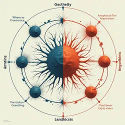 Conceptual model showing the interaction of the Thesis of Tradition, Antithesis of the Algorithmic, and their resulting synthesis.