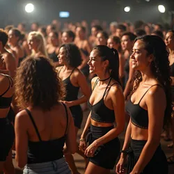 A diverse group of dancers and community members gathered at a Circuito Paulista event, showing the social bonding and talent nurturing aspects of the dance circuit.