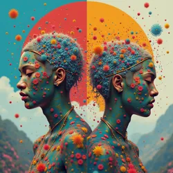 Exploring the tension and synthesis between traditional art forms and viral digital phenomena.