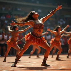 Dancers competing at the Campeonato Nacional de Chungueira (CNC), the premier national platform co-founded by Oliveira and Santos.