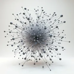 Physical representation of the shapes and structures of digital networks and data flow.