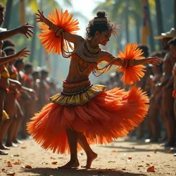 Dancer combining Chungueira moves with elements of traditional Northeast Brazilian dances like Frevo or Maracatu.