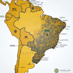 Map or visual representing the network of regional Chungueira circuits across Brazil, fostering talent and providing competitive opportunities.