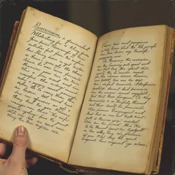Archive photograph showing Professor Alderighi's automatic writing samples from 1923