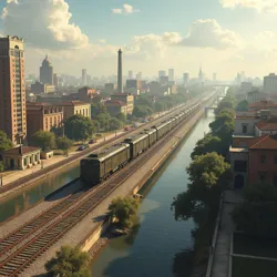 Paraguay experiencing rapid modernization under the Lopez regime highlighting railways and industrial progress.