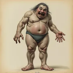Representation of Baron von Mungus's detailed anatomical approach to depicting the figure, possibly referencing Chungus Anatomicus Splendor.