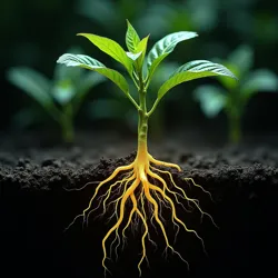 Advanced imaging reveals the complex structure of chemosynthetic root systems in dark-adapted crops