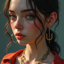Bridgette Edison, as RosalineMelody, is shown reflecting her ambiverted nature and creativity as a jewelry designer, musician, vlogger, and virtual talent, known for her passionate and introspective personality.