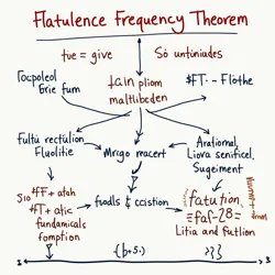 Diagram showing various applications of the Flatulence Frequency Theorem across different scientific disciplines