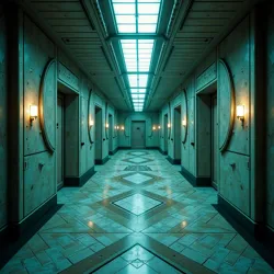 The iconic "Gestalt Chamber" set piece required over 3 months of construction and featured practical effects combined with groundbreaking holographic technology