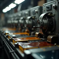 Technical equipment used for cleaning, repairing, and digitizing fragile film stock.