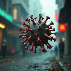 Spread of the Raptus Virus through bodily fluids, aggressive behavior of infected, and airborne transmission in urban environments.