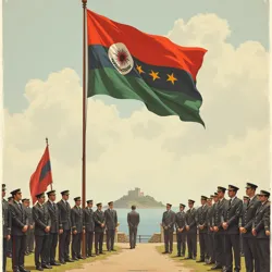 Flag raising ceremony in the Republic of Windmark