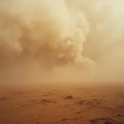 Barren Dust Storm Landscape
