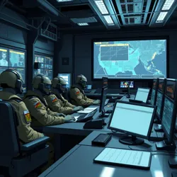 A modern MWU command center staffed by [Neural Meme Engineers](#) monitoring viral spread patterns