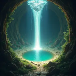 A digital artwork depicting the theoretical flow of life energy through the Earth's core, inspired by both scientific models and spiritual concepts