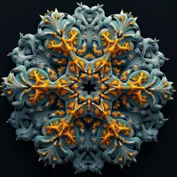 Illustrates the universe permeated by fractal patterns geometric shapes repeating at different scales in nature and systems