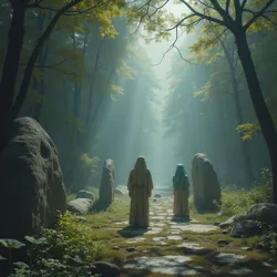 Individuals experiencing subtle psychic impressions and inchoate ideas near the Whispering Stones.