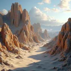 Dominant porous sandstone rock, rich in quartz and sonostone, forming the unique geology of the mountains.