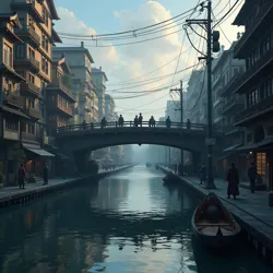 Edo Nihonbashi Bridge Scene
