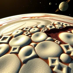 The mesmerizing liquid surface of Cosmachistan-Z8, reflecting the light of nearby stars with ever-changing patterns.