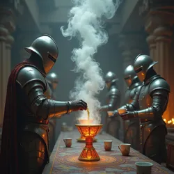 Steam patterns during ceremony