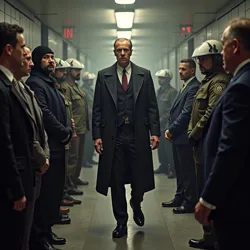 Depicting the orchestrated massacre of the Enhanced Operative Division at Fort Knox, a pivotal event leading to the public redefinition of karma.