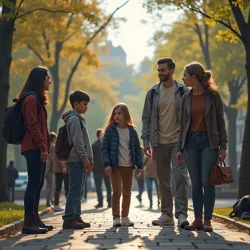 Diverse group of people, some subtly displaying extraordinary abilities, interacting positively in everyday settings like a park or workplace, symbolizing societal integration.