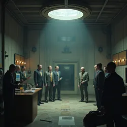 Showing Director Alexander Cain and his inner circle orchestrating Operation Auric Aegis, using fabricated intelligence to lure the team into Fort Knox where defenses were subverted.
