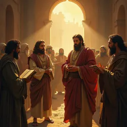 Images depicting Old Testament prophets speaking truth to power or New Testament scenes of Christ and the Apostles challenging religious or civil authority.
