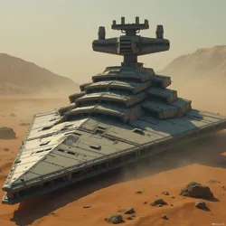Ruined Star Destroyer on Jakku
