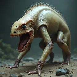 Mutated creatures exhibiting extreme size differences compared to their ancestors, including examples of gigantism and dwarfism.