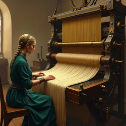 Mechanical loom with punchcards