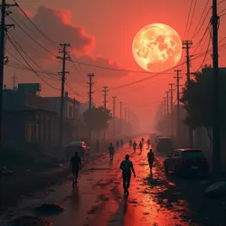 The near-total collapse of global civilization due to the Red Marasmus, resulting in infrastructure failures, fragmented survivor communities, and long-term societal changes.