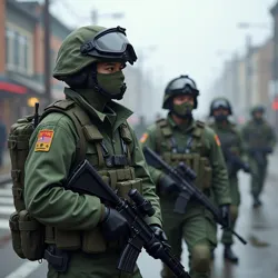 Chinese peacekeeping forces establish a humanitarian corridor in Seattle, 2036