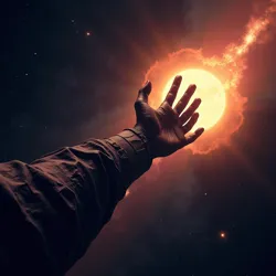 Deep space image captured by the James Webb Space Telescope showing the distinctive hand-shaped mass approaching from the Rasalhague system