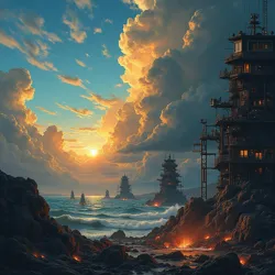 Artist's interpretation of the Third Battle of the Neural Networks, which resulted in the destruction of 14 major cloud servers